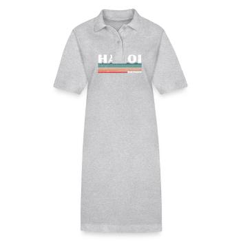 Hanoi Vietnam Vintage Vietnamesische Vietnamese - Stanley/Stella PAIGER Organic Women’s Polo Dress - heather grey - Front