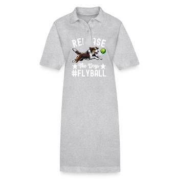 Flyball Sports canins - Robe polo bio PAIGER Stanley/Stella Femme - gris chiné - Devant