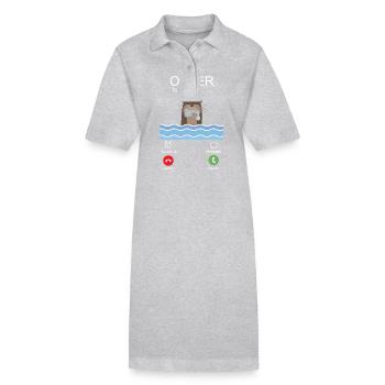 Otter Phone Display Otter Is - Stanley/Stella Frauen Bio-Polokleid PAIGER - Grau meliert - Vorne