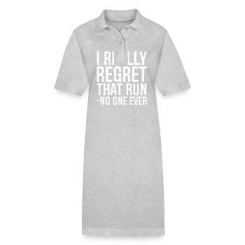 Je regrette vraiment qu’il n’y ait jamais eu de chemise drôle - Robe polo bio PAIGER Stanley/Stella Femme - gris chiné - Devant