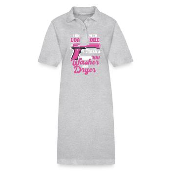 Je sais faire plus d’une machine à laver et - Robe polo bio PAIGER Stanley/Stella Femme - gris chiné - Devant