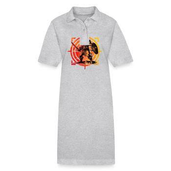 Wikinger - Stanley/Stella Frauen Bio-Polokleid PAIGER - Grau meliert - Vorne