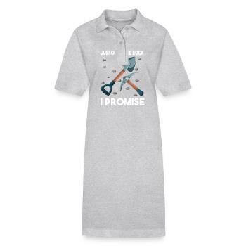 Just One More Rock I Promise: Perfekte Wahl für - Stanley/Stella Frauen Bio-Polokleid PAIGER - Grau meliert - Vorne