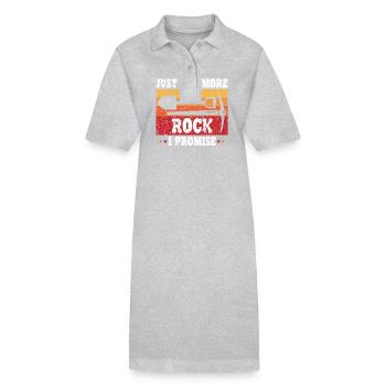 Just One More Rock I Promise Humorvolles - Stanley/Stella Frauen Bio-Polokleid PAIGER - Grau meliert - Vorne