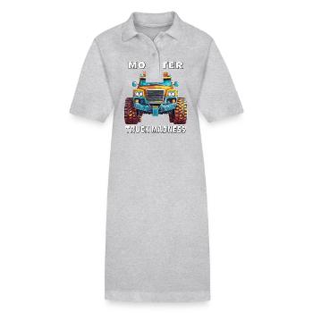 VOITURE MONSTER TRUCK MADNESS - Robe polo bio PAIGER Stanley/Stella Femme - gris chiné - Devant