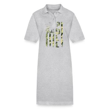 Pull Camouflage Schießsport Motiv - Stanley/Stella Frauen Bio-Polokleid PAIGER - Grau meliert - Vorne