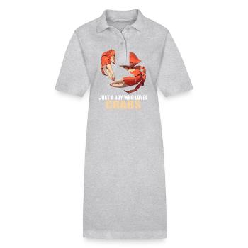 Crabe Crabe - Robe polo bio PAIGER Stanley/Stella Femme - gris chiné - Devant