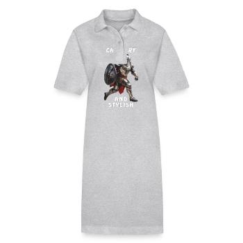 RITTER CHIVALRY AND STYLISH - Stanley/Stella Frauen Bio-Polokleid PAIGER - Grau meliert - Vorne