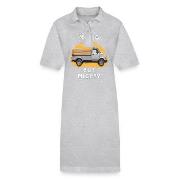 MICRO MAIS PUISSANT - Robe polo bio PAIGER Stanley/Stella Femme - gris chiné - Devant
