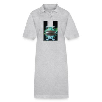 Frosch Frösche - Stanley/Stella Frauen Bio-Polokleid PAIGER - Grau meliert - Vorne