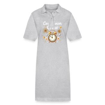 Équipe du compte à rebours - Robe polo bio PAIGER Stanley/Stella Femme - gris chiné - Devant