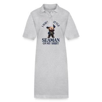 J'ai un petit marin sur ma chemise - Robe polo bio PAIGER Stanley/Stella Femme - gris chiné - Devant