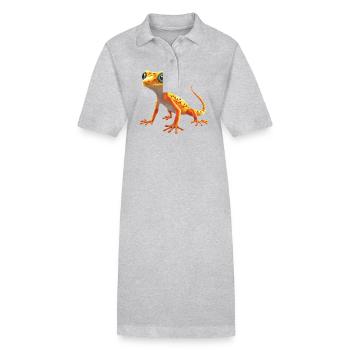Geckos Gecko - Stanley/Stella PAIGER Organic Women’s Polo Dress - heather grey - Front
