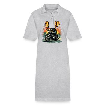 Moto Moto Moto Machine - Robe polo bio PAIGER Stanley/Stella Femme - gris chiné - Devant