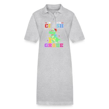 Première année - Robe polo bio PAIGER Stanley/Stella Femme - gris chiné - Devant