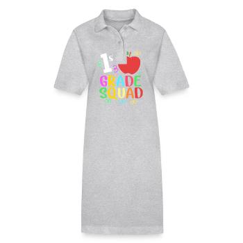 Erstklässler - Stanley/Stella Frauen Bio-Polokleid PAIGER - Grau meliert - Vorne