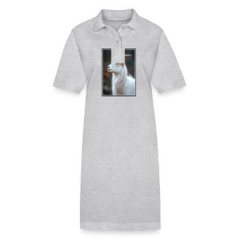 Chèvres chèvre - Robe polo bio PAIGER Stanley/Stella Femme - gris chiné - Devant