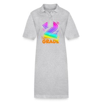 2. Klasse - Stanley/Stella Frauen Bio-Polokleid PAIGER - Grau meliert - Vorne