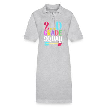 2e année - Robe polo bio PAIGER Stanley/Stella Femme - gris chiné - Devant