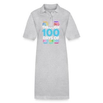 2e année - Robe polo bio PAIGER Stanley/Stella Femme - gris chiné - Devant