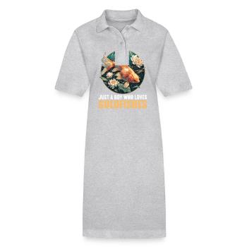 poisson rouge - Robe polo bio PAIGER Stanley/Stella Femme - gris chiné - Devant