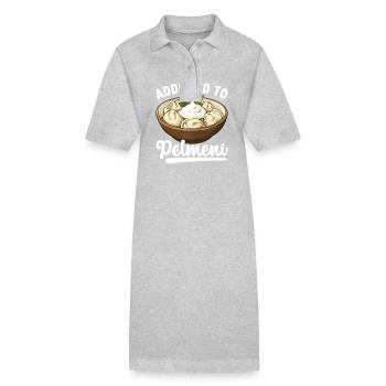 Pelmeni Russian Cuisine - Stanley/Stella PAIGER Organic Women’s Polo Dress - heather grey - Front
