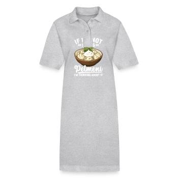 Pelmeni Russian Cuisine - Stanley/Stella PAIGER Organic Women’s Polo Dress - heather grey - Front