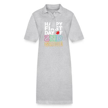 2e année - Robe polo bio PAIGER Stanley/Stella Femme - gris chiné - Devant