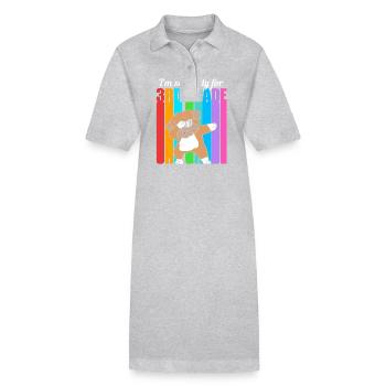 3ème année - Robe polo bio PAIGER Stanley/Stella Femme - gris chiné - Devant