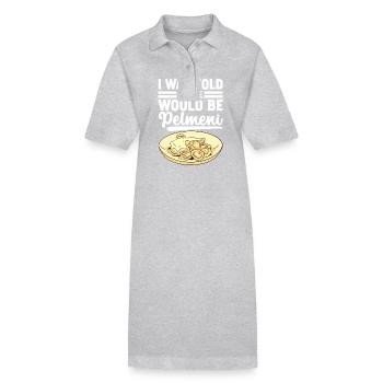 Pelmeni Russian Cuisine - Stanley/Stella PAIGER Organic Women’s Polo Dress - heather grey - Front