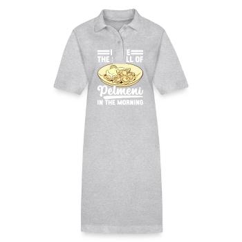 Pelmeni Russian Cuisine - Stanley/Stella PAIGER Organic Women’s Polo Dress - heather grey - Front