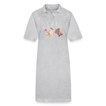 Ist Das Dein Bruder? Lustiges Schwein-Speck-Motiv - Stanley/Stella Frauen Bio-Polokleid PAIGER - Grau meliert - Vorne