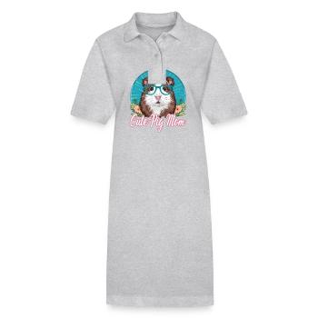Guinea Pig MOM - Stanley/Stella Frauen Bio-Polokleid PAIGER - Grau meliert - Vorne