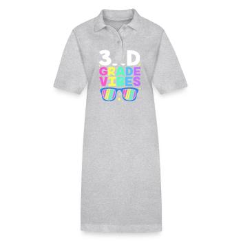 3ème année - Robe polo bio PAIGER Stanley/Stella Femme - gris chiné - Devant