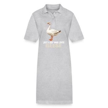 oies oies - Robe polo bio PAIGER Stanley/Stella Femme - gris chiné - Devant