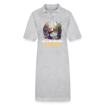 oies oies - Robe polo bio PAIGER Stanley/Stella Femme - gris chiné - Devant