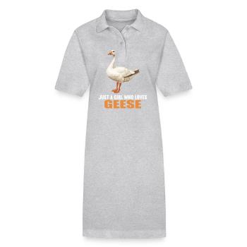 oies oies - Robe polo bio PAIGER Stanley/Stella Femme - gris chiné - Devant