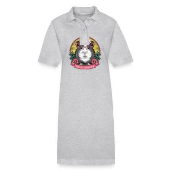 Guinea Pig MOM - Stanley/Stella Frauen Bio-Polokleid PAIGER - Grau meliert - Vorne