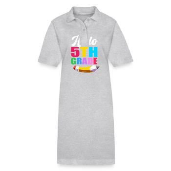 5. Klasse - Stanley/Stella Frauen Bio-Polokleid PAIGER - Grau meliert - Vorne