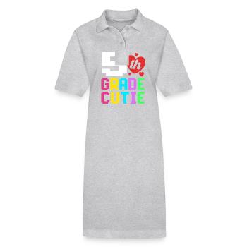 5. Klasse - Stanley/Stella Frauen Bio-Polokleid PAIGER - Grau meliert - Vorne