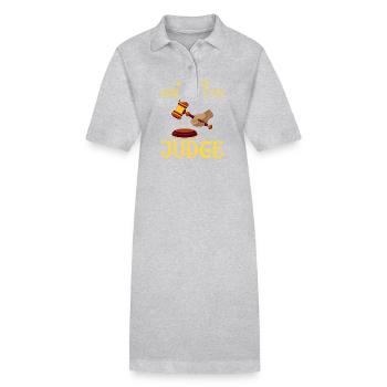 Tout se lève ici vient le juge - Robe polo bio PAIGER Stanley/Stella Femme - gris chiné - Devant