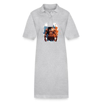 Chef de Musculation Muscles Indien - Robe polo bio PAIGER Stanley/Stella Femme - gris chiné - Devant