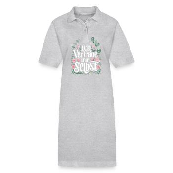 Ich vertraue mir selbst für einen Optimisten - Stanley/Stella Frauen Bio-Polokleid PAIGER - Grau meliert - Vorne