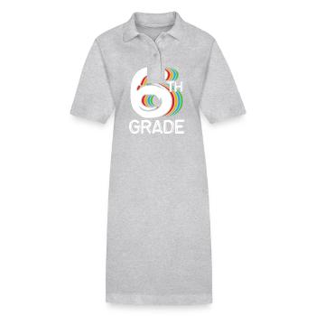 6. Klasse - Stanley/Stella Frauen Bio-Polokleid PAIGER - Grau meliert - Vorne