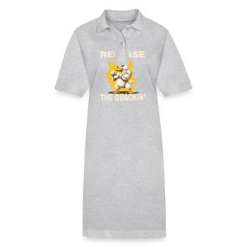 Entfessle Das Quaken Mit Muskelente Im - Stanley/Stella Frauen Bio-Polokleid PAIGER - Grau meliert - Vorne