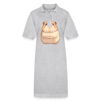 Meerschweinchen - Stanley/Stella Frauen Bio-Polokleid PAIGER - Grau meliert - Vorne