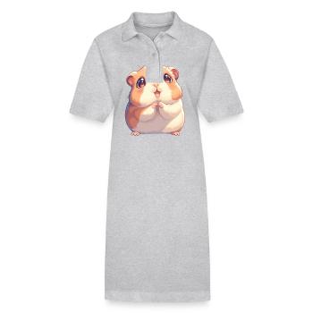 Meerschweinchen - Stanley/Stella Frauen Bio-Polokleid PAIGER - Grau meliert - Vorne