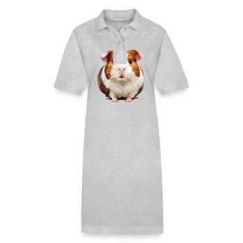 Meerschweinchen - Stanley/Stella Frauen Bio-Polokleid PAIGER - Grau meliert - Vorne