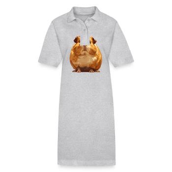 Meerschweinchen - Stanley/Stella Frauen Bio-Polokleid PAIGER - Grau meliert - Vorne