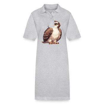 Faucons Faucon - Robe polo bio PAIGER Stanley/Stella Femme - gris chiné - Devant